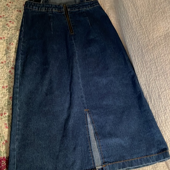 Jean Bibb maxi dress zipper closing for the strip with for the skirt - Picture 5 of 7